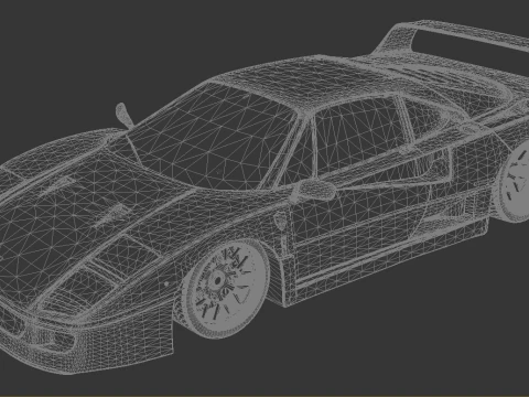 Ferrari F40 3D Model