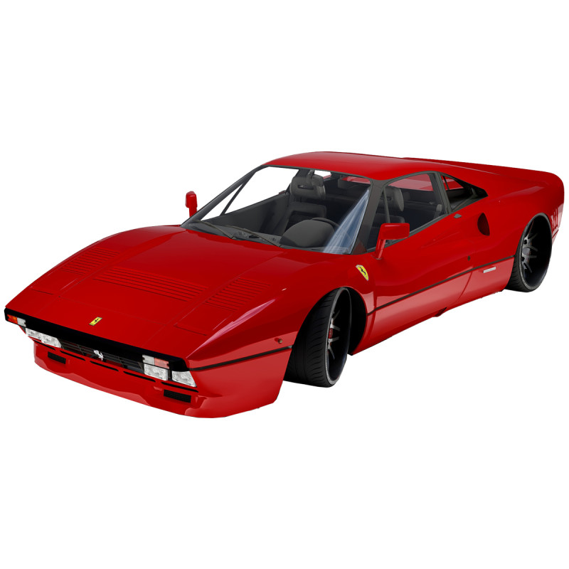 Ferrari 288 GTO Classic Italian Supercar 3D Model .c4d .max .obj .3ds .fbx .stl .blend