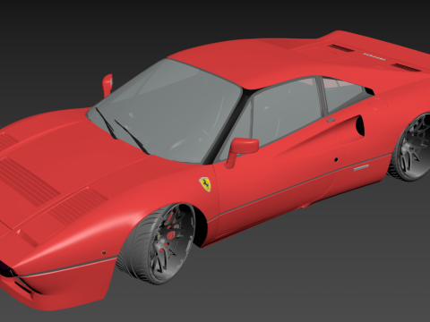 Ferrari 288 GTO Classic Italian Supercar Model 3D