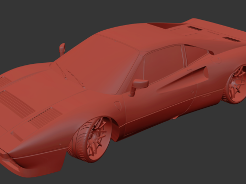 Ferrari 288 GTO Classic Italian Supercar Model 3D