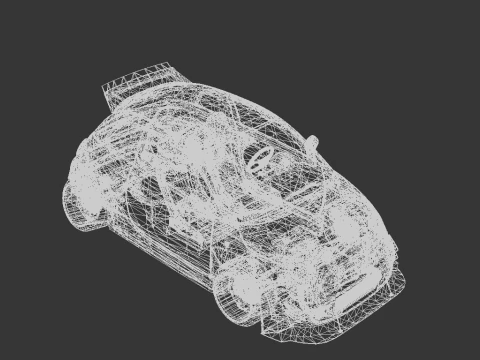 Fiat 500 Abarth Wide Body Kit Custom Sport Hatchback 3D Model