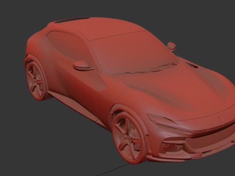 Ferrari Purosangue Luxury Performance SUV 3D 모델