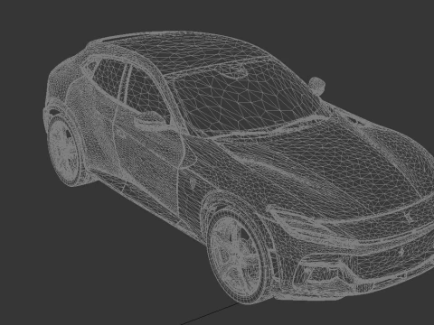 Ferrari Purosangue Luxury Performance SUV 3D Model