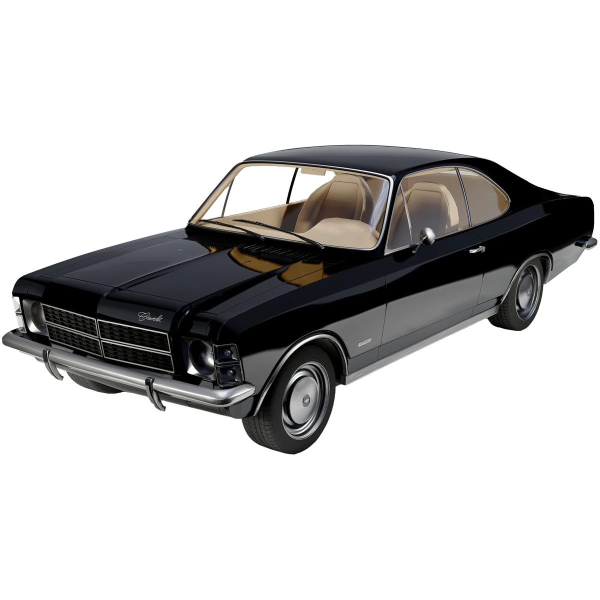 Chevrolet Opala 2 Kapılı 1978 Klasik G&uuml;&ccedil;l&uuml; Araba 3D Model .c4d .max .obj .3ds .fbx .stl .blend 