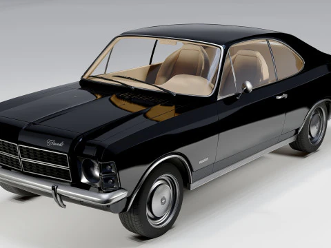 Chevrolet Opala 2 Kapılı 1978 Klasik G&uuml;&ccedil;l&uuml; Araba 3D Model