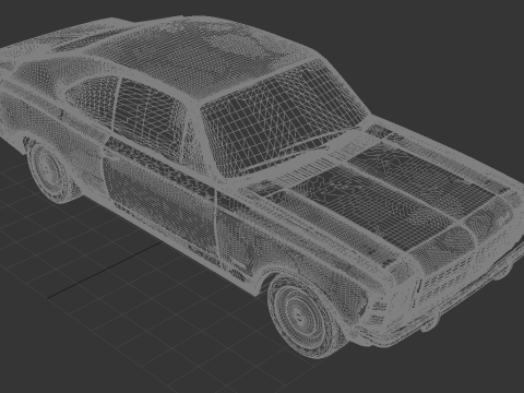 Chevrolet Opala 2-Türer, 1978, klassisches Muscle-Car 3D Modell