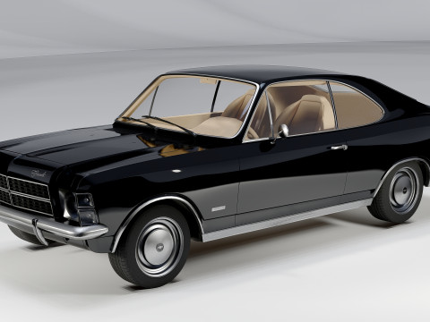 Chevrolet Opala 2-Türer, 1978, klassisches Muscle-Car 3D Modell