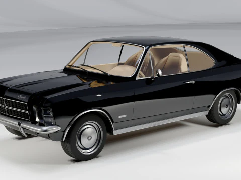 Chevrolet Opala 2 Kapılı 1978 Klasik G&uuml;&ccedil;l&uuml; Araba 3D Model