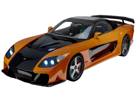 Mazda RX-7 Veilside Tokyo Drift JDM Tuned Sports Modèle 3D