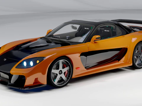 Mazda RX-7 Veilside Tokyo Drift JDM Tuned Sports 3D Model
