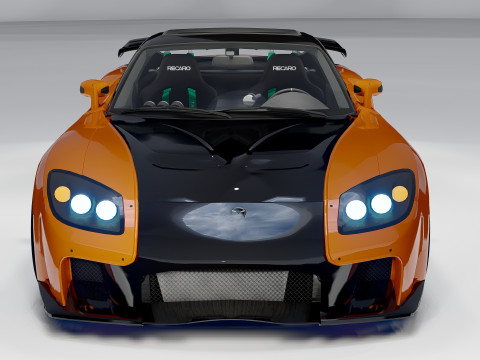 Mazda RX-7 Veilside Tokyo Drift JDM Tuned Sports 3D Model