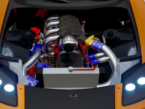 Mazda RX-7 Veilside Tokyo Drift JDM Tuned Sports 3D Model