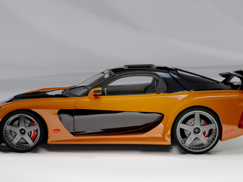 Mazda RX-7 Veilside Tokyo Drift JDM Tuned Sports 3D Model