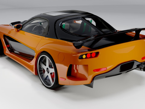 Mazda RX-7 Veilside Tokyo Drift JDM Tuned Sports 3D Model