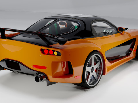 Mazda RX-7 Veilside Tokyo Drift JDM Tuned Sports 3D Model