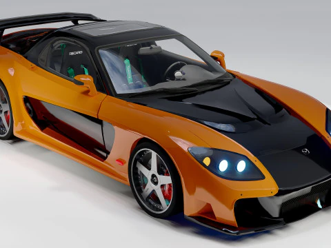 Mazda RX-7 Veilside Tokyo Drift JDM Tuned Sports 3D Model