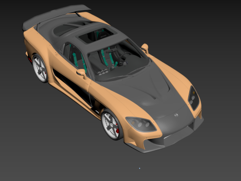 Mazda RX-7 Veilside Tokyo Drift JDM Tuned Sports 3D Model