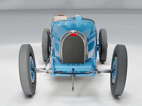 Bugatti Type 35 Classic Grand Prix Race Car 1927 3D Model