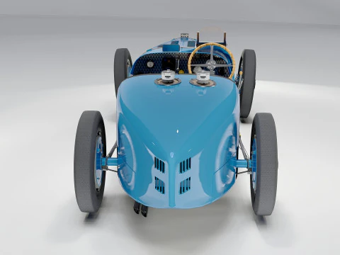 Bugatti Type 35 Classic Grand Prix Race Car 1927 3D Model
