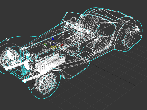 Bugatti Type 57S Roadster 1937 Modelo 3D