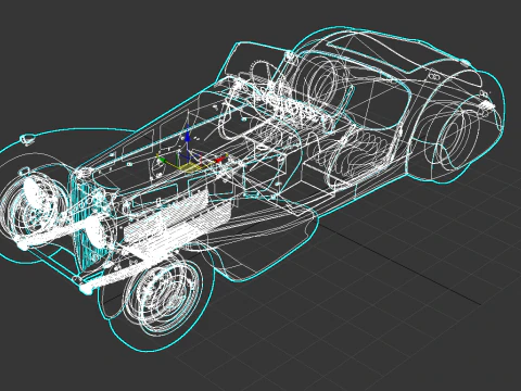 Bugatti Type 57S Roadster 1937 3D Model