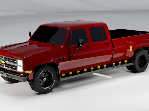 Класичний американський пікап Chevrolet Silverado 1980 року 3D Модель