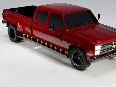 Chevrolet Silverado 1980 Klasik Amerikan Kamyonet 3D Model
