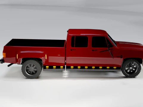Chevrolet Silverado 1980 Klasik Amerikan Kamyonet 3D Model