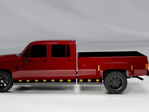 Chevrolet Silverado 1980 Klasik Amerikan Kamyonet 3D Model