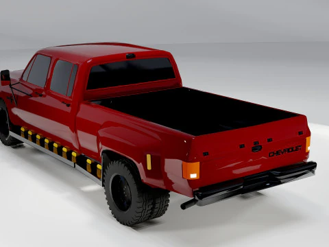 Chevrolet Silverado 1980 Klasik Amerikan Kamyonet 3D Model