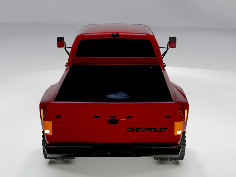 Chevrolet Silverado 1980 Klasik Amerikan Kamyonet 3D Model