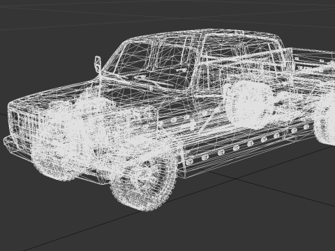 Класичний американський пікап Chevrolet Silverado 1980 року 3D Модель