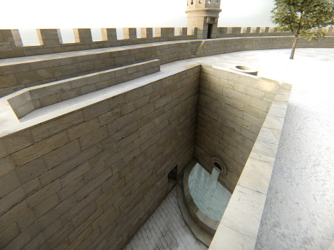 スパイラル キャッスル フォートレス ファンタジー ヒルトップ シタデル 3Dモデル