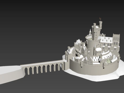 Spiral Kale Kale Fantezi Tepe Tepesi Hisar 3D Model