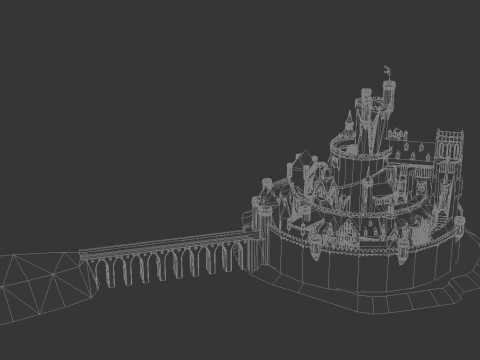 Spiral Kale Kale Fantezi Tepe Tepesi Hisar 3D Model