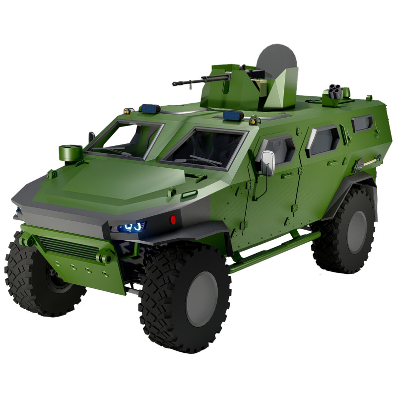 Бронированная военная тактическая машина 3D Боевой грузовик 3D Модель .c4d .max .obj .3ds .fbx .stl .blend