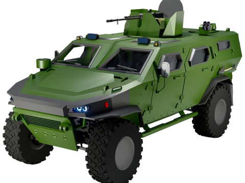 Vehículo táctico militar blindado Camión de combate 3D Modelo 3D