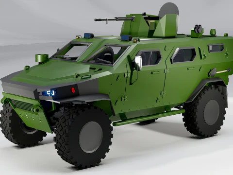 Armored Military Tactical Vehicle 3D Combat Truck 3D Model