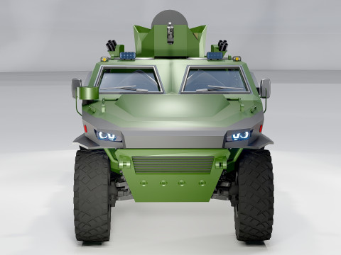 Бронированная военная тактическая машина 3D Боевой грузовик 3D Модель