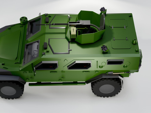 Бронированная военная тактическая машина 3D Боевой грузовик 3D Модель