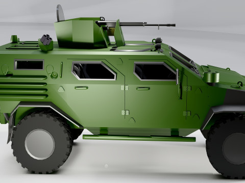 Бронированная военная тактическая машина 3D Боевой грузовик 3D Модель