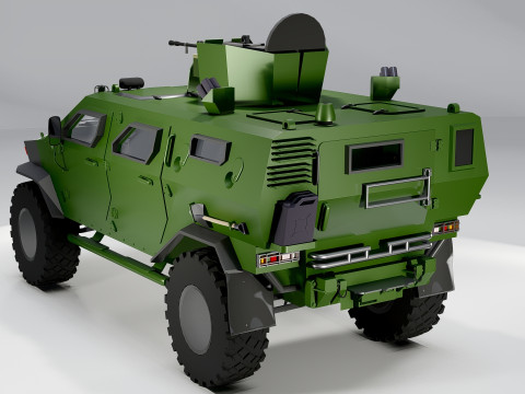 Бронированная военная тактическая машина 3D Боевой грузовик 3D Модель