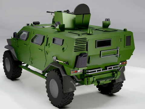 Armored Military Tactical Vehicle 3D Combat Truck 3D Model
