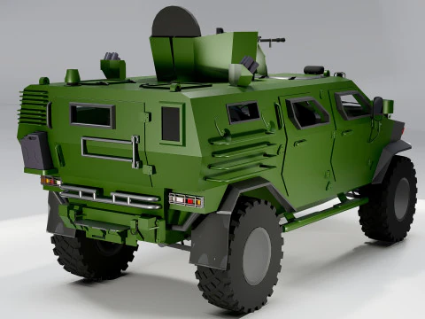 Armored Military Tactical Vehicle 3D Combat Truck 3D Model