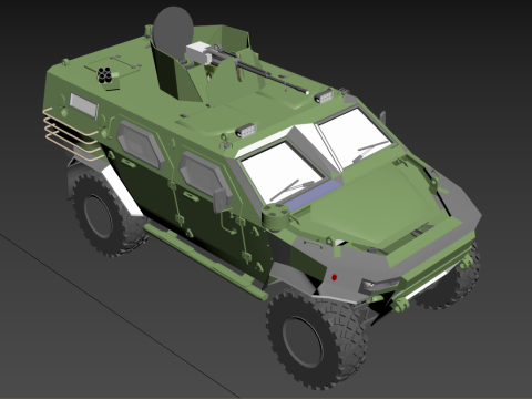 Бронированная военная тактическая машина 3D Боевой грузовик 3D Модель