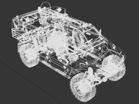 Бронированная военная тактическая машина 3D Боевой грузовик 3D Модель