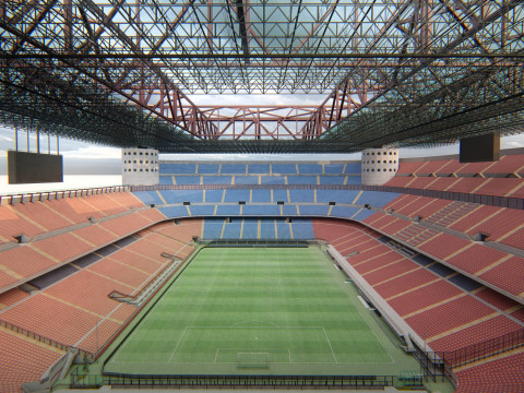 Стадіон Сан-Сіро Міланська футбольна арена 3D Модель