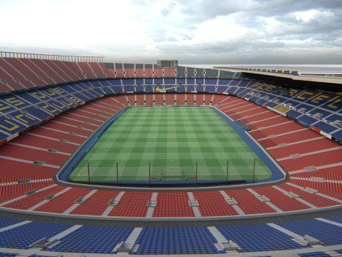 Стадіон Камп Ноу Футбольна арена ФК Барселона 3D Модель