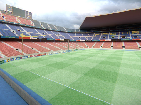 Camp Nou Stadion FC Barcelona Fußballarena 3D Modell