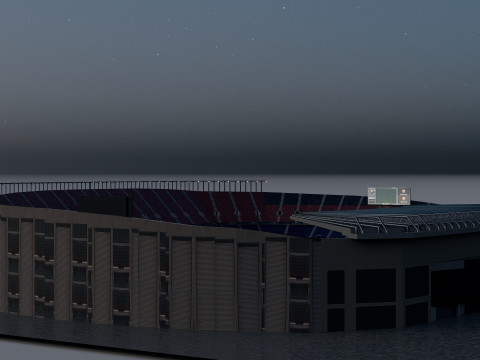 Camp Nou Stadion FC Barcelona Fußballarena 3D Modell